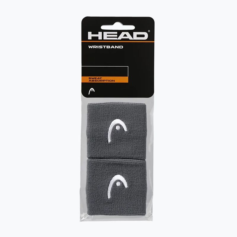 Manșete pentru încheietură  HEAD Wristband 2.5" 2 buc. anthracite