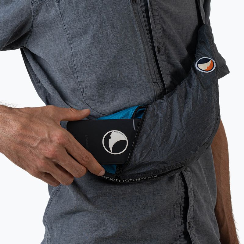 Borsetă de umăr Ticket To The Moon Upcycled Sling grey/aqua