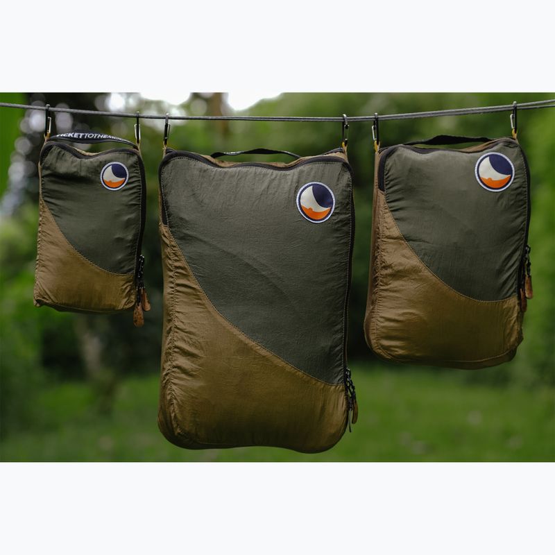 Set de organizatoare Ticket To The Moon Travel Cube Set 3 buc. brown/army green 3