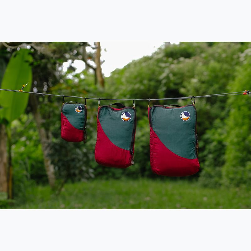 Set de organizatoare Ticket To The Moon Travel Cube Set 3 buc. burgundy/dark green 3