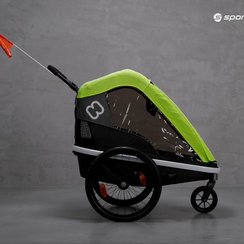 Hamax Avenida One remorcă pentru biciclete negru-verde 400020_HAM 9