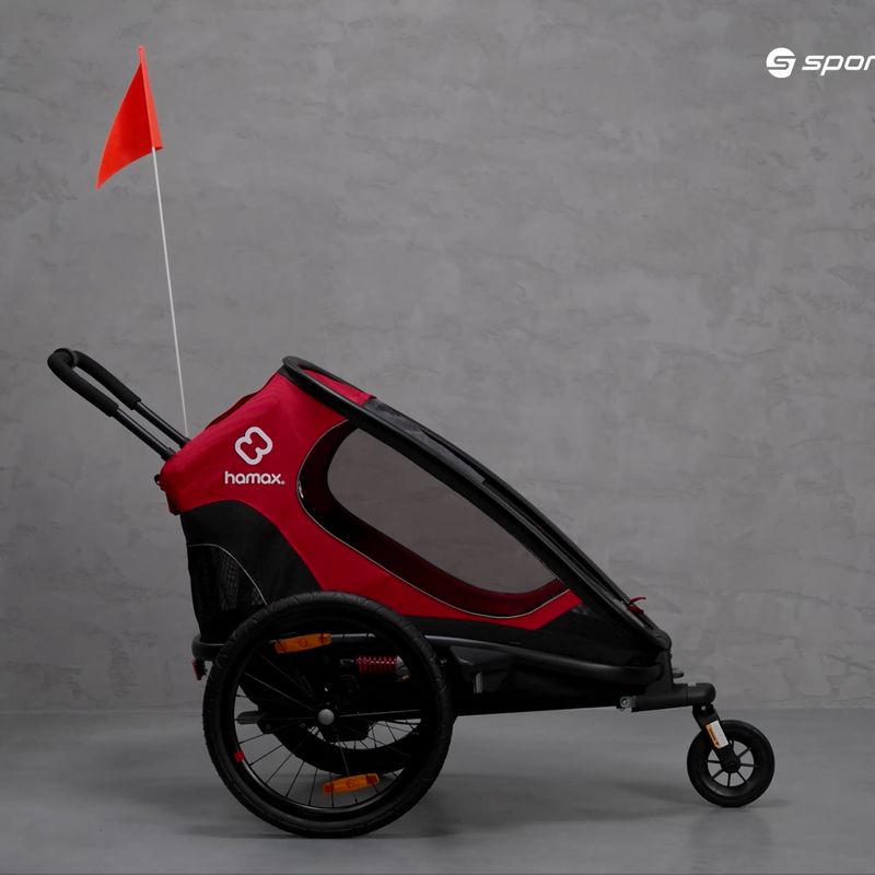 Hamax Outback Remorcă pentru biciclete cu un scaun negru/roșu 400065_HAM 10