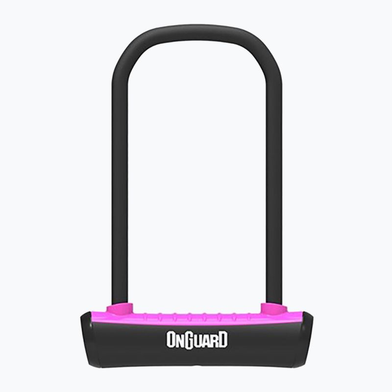 Lacăt de bicicletă OnGuard Neon 8152PN U-Lock black/pink