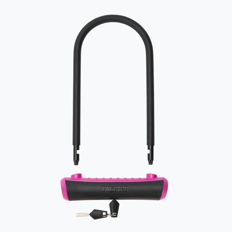Lacăt de bicicletă OnGuard Neon 8154PN U-Lock black/pink 2