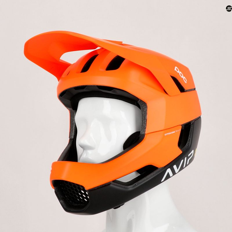 Cască de bicicletă POC Otocon Race MIPS fluorescent orange avip/uranium black matt 13