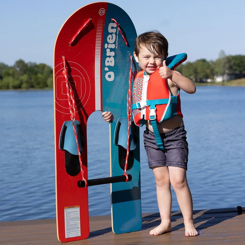 Set de schiuri nautice pentru copii O'Brien Platform Trainer Waterski red/blue 2