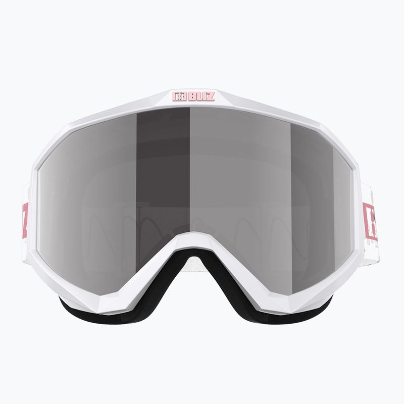 Ochelari de schi pentru copii Bliz Liner Jr white pink logo/pink&silver mirror 2