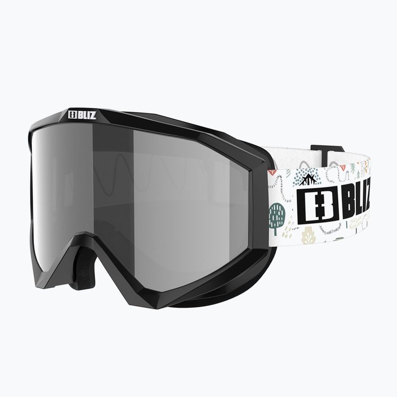 Ochelari de schi pentru copii Bliz Liner Jr black white logo/brown&silver mirror 3