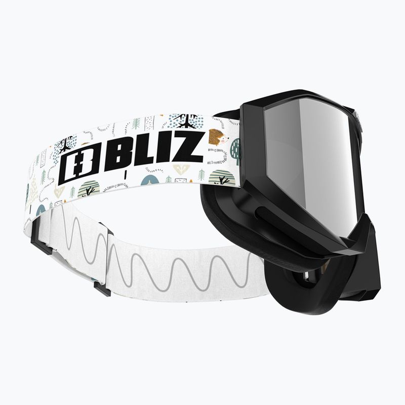 Ochelari de schi pentru copii Bliz Liner Jr black white logo/brown&silver mirror 4