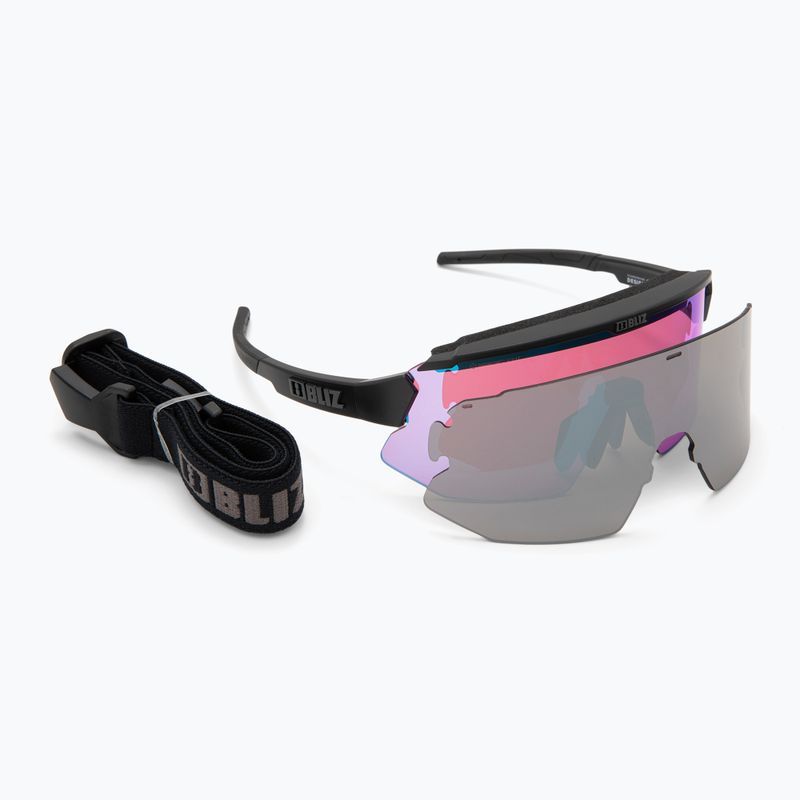 Ochelari de soare Bliz Breeze Small Nano Optics Nordic Light negru mat/begonia/albastru violet