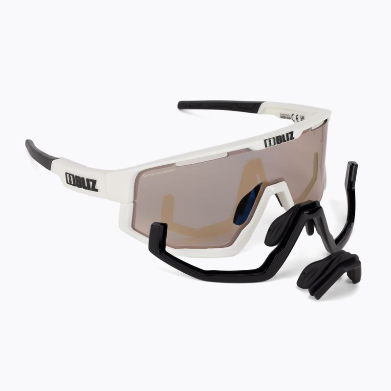 Bliz Fusion Nano Optics Photochromic S1-S3 mat alb/maro, ochelari de ciclism multiplu