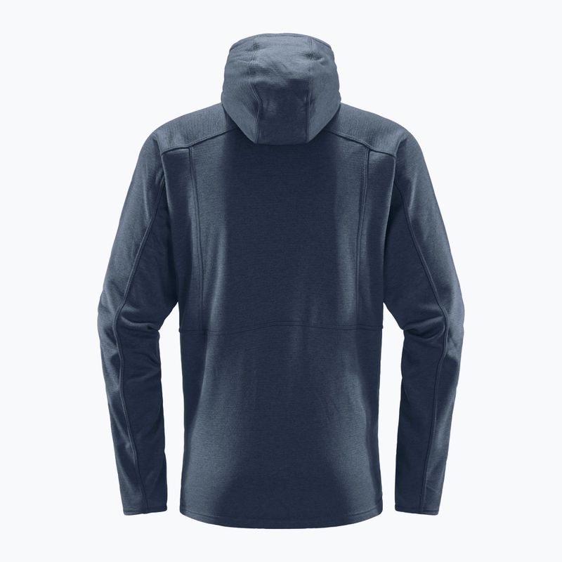 Tricou de trekking pentru bărbați Haglöfs Skuta Hood Hood albastru marin 605071 2