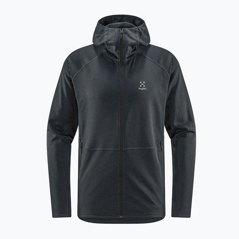 Tricou de trekking pentru bărbați Haglöfs Skuta Hood negru 605071