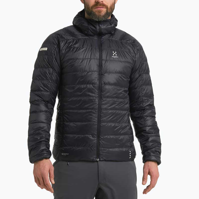 Haglöfs jachetă pentru bărbați L.I.M Down Hood negru 605353