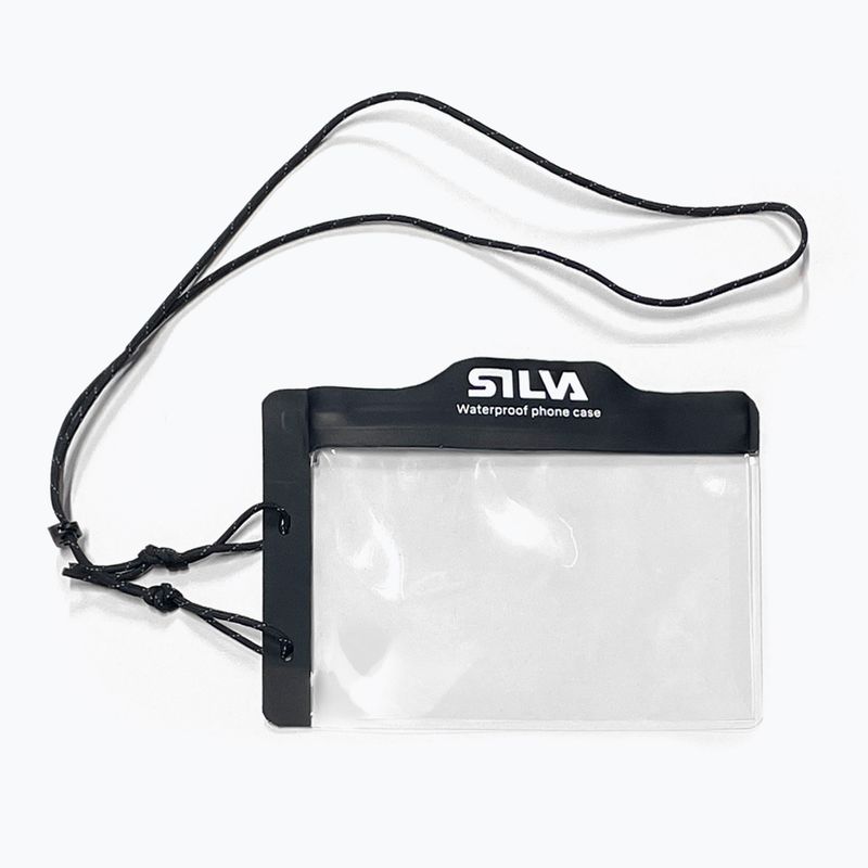 Husă impermeabilă pentru telefon Silva Waterproof Phone Case transparentă/neagră