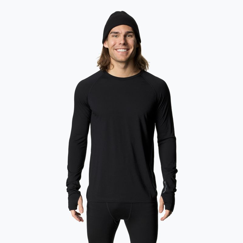 Bărbați Houdini Desoli Light Crew thermal active longsleeve true black