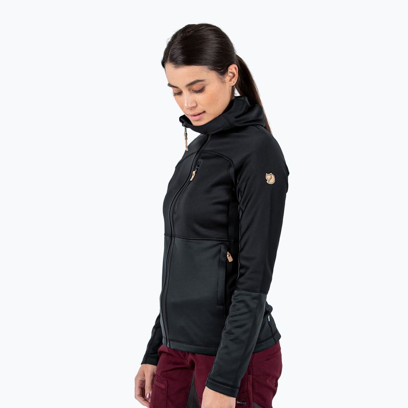 Pulover de trekking pentru femei Fjällräven Abisko Trail Fleece negru F89589 3