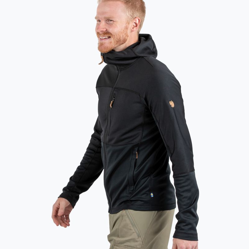 Tricou de trekking pentru bărbați Fjällräven Abisko Trail Fleece negru F82257 2