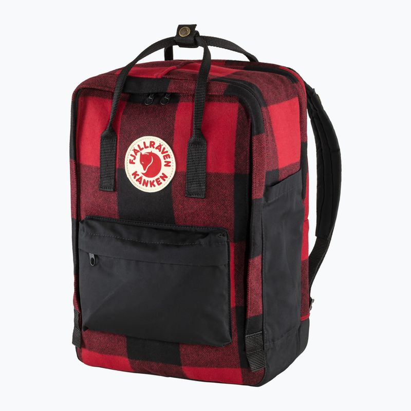 Fjällräven Kanken Re-Wool Laptop Backpack 15" roșu/negru 3
