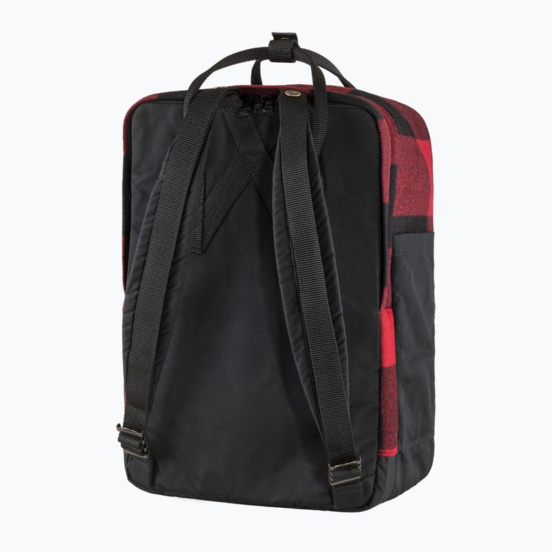 Fjällräven Kanken Re-Wool Laptop Backpack 15" roșu/negru 4