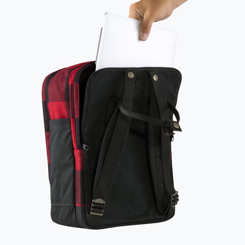 Fjällräven Kanken Re-Wool Laptop Backpack 15" roșu/negru 5