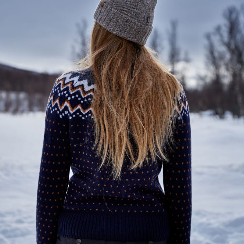 Pulover pentru femei Fjällräven Övik Knit Cardigan dark navy 11