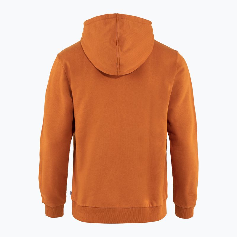 Hanorac de trekking pentru bărbați Fjällräven Logo Hoodie maro F84144 2