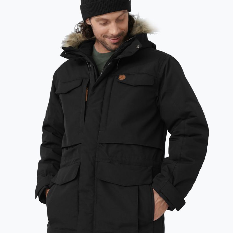 Bărbați Fjällräven Nuuk Parka jachetă în jos negru F86668 5