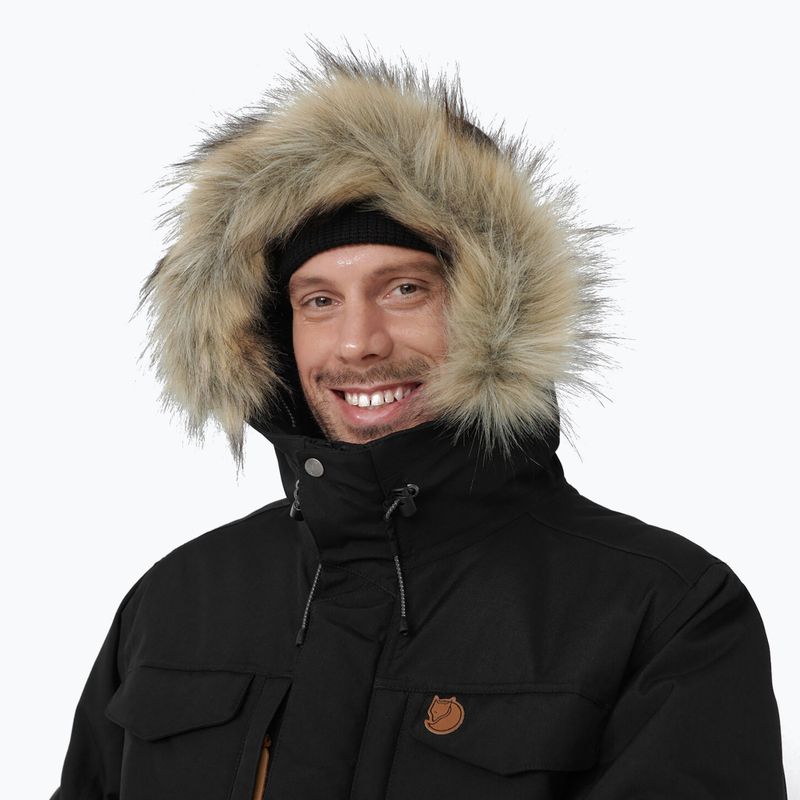 Bărbați Fjällräven Nuuk Parka jachetă în jos negru F86668 7