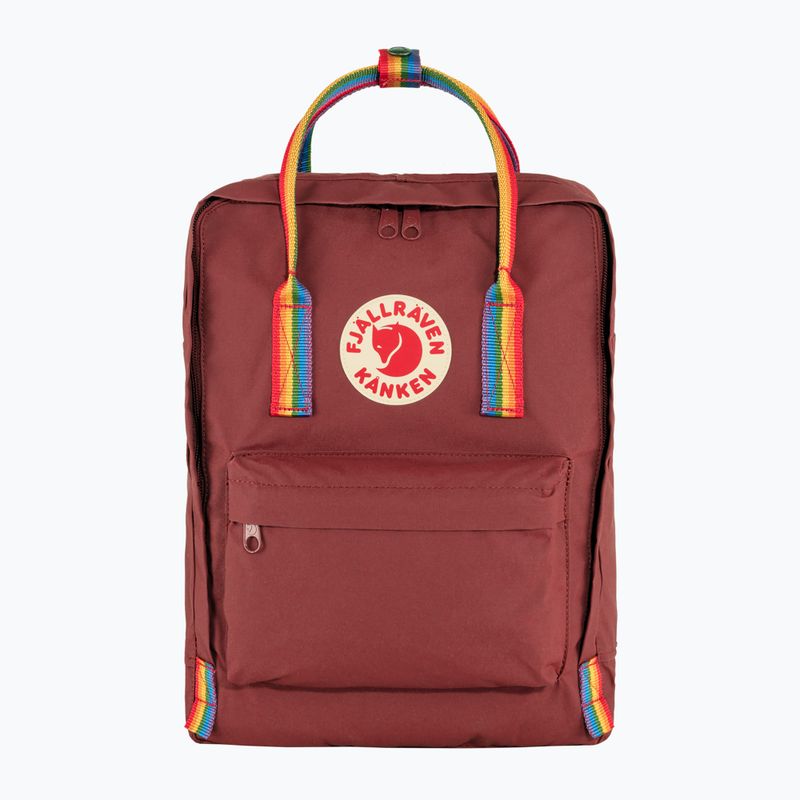 Rucsac de oraș Fjällräven Kanken Rainbow 16 l ox red/rainbow pattern