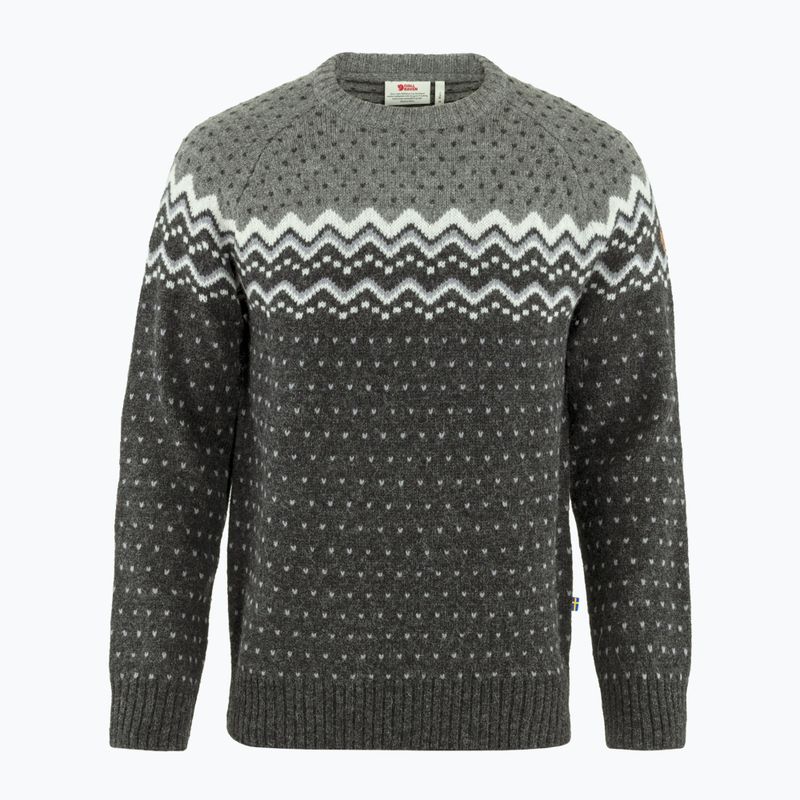 Pulover pentru bărbați Fjällräven Övik Knit Sweater dark grey/grey