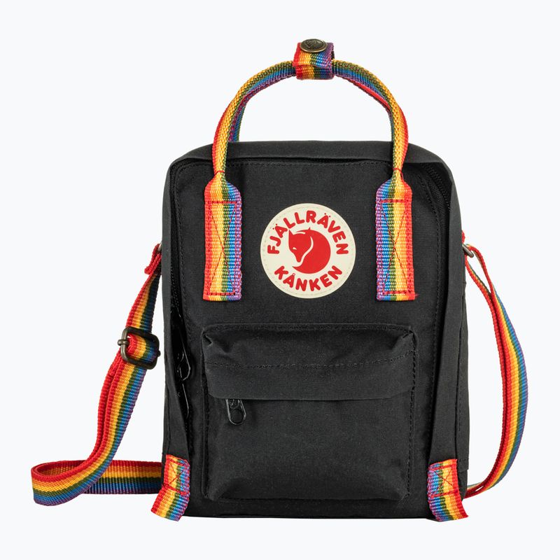 Borsetă Fjällräven Kanken Rainbow Sling 2,5 l black/rainbow pattern