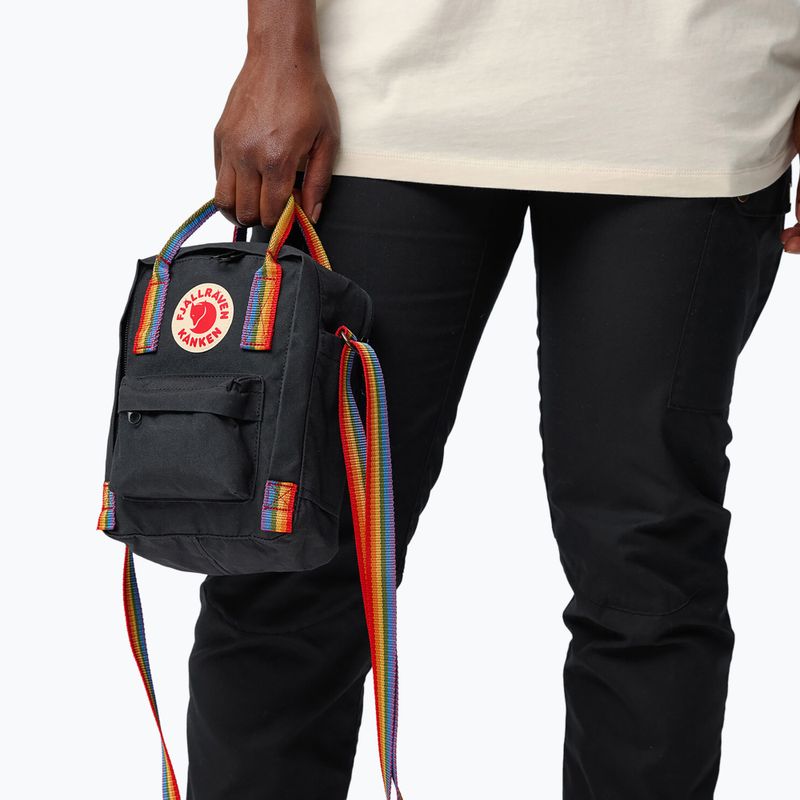 Borsetă Fjällräven Kanken Rainbow Sling 2,5 l black/rainbow pattern 7