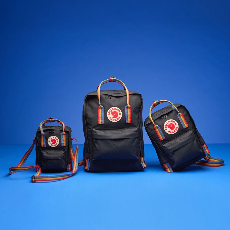 Borsetă Fjällräven Kanken Rainbow Sling 2,5 l black/rainbow pattern 8