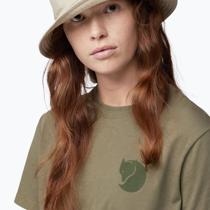 Tricou de trekking pentru femei Fjällräven Fox Boxy Logo verde F87153 2