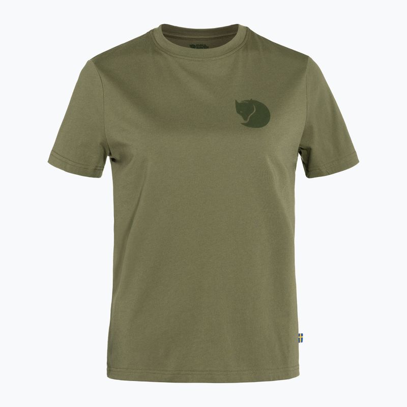 Tricou de trekking pentru femei Fjällräven Fox Boxy Logo verde F87153 3