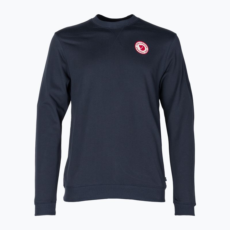 Pulover de trekking pentru bărbați Fjällräven 1960 Logo Badge Sweater 555 dark navy