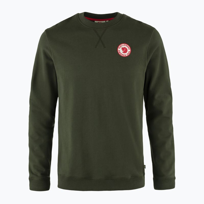 Bluză pentru bărbați Fjällräven 1960 Logo Badge Sweater deep forest