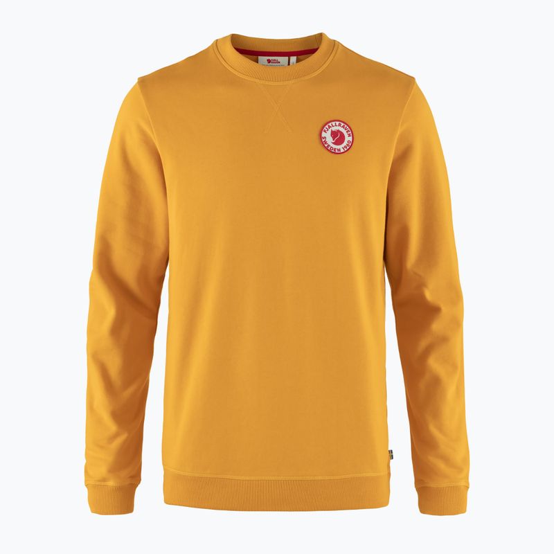 Pulover de trekking pentru bărbați Fjällräven 1960 Logo Badge Sweater 161 galben muștar