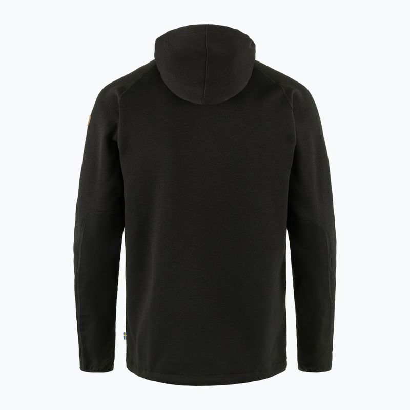 Bluză pentru bărbați Fjällräven Övik Fleece Hoodie black 2