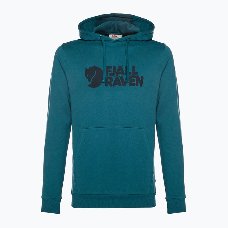 Bărbați trekking pulover Fjällräven Logo Hoodie adânc de mare