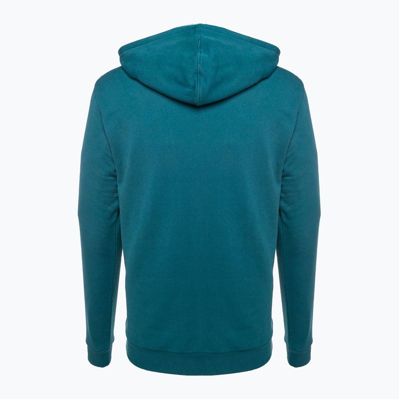 Bărbați trekking pulover Fjällräven Logo Hoodie adânc de mare 2