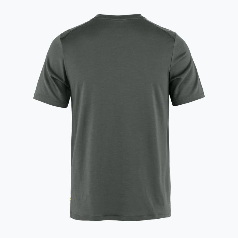 Tricou pentru bărbați Fjällräven Abisko Wool Classic basalt 2