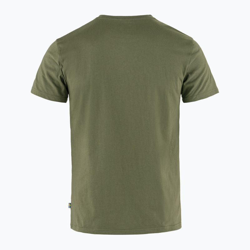 Tricou de trekking pentru bărbați Fjällräven Logo laurel green 2