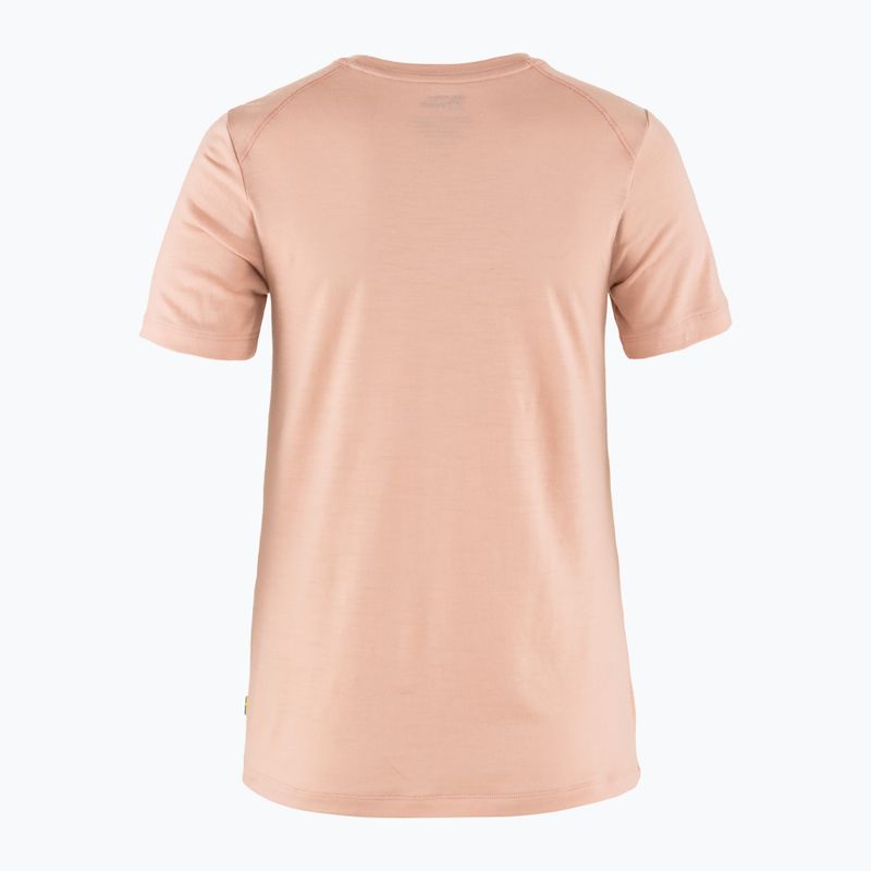 Tricou de trekking pentru femei Fjällräven Abisko Wool Fox chalk rose/ port 2