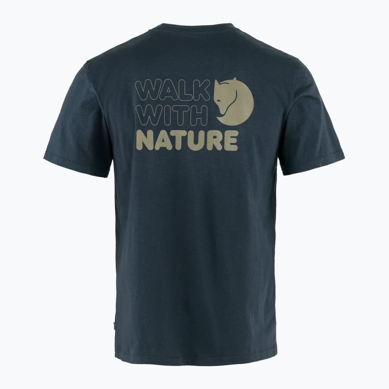 Tricou pentru bărbați Fjällräven Walk With Nature dark navy 2