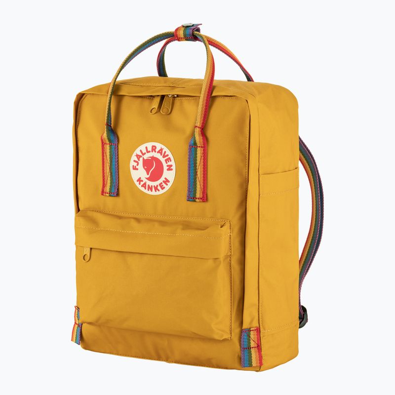 Rucsac de oraș Fjällräven Kanken Rainbow 16 l ochre/rainbow pattern 2