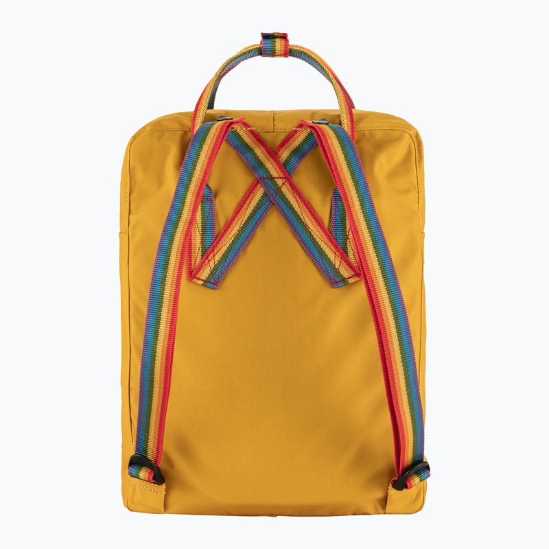 Rucsac de oraș Fjällräven Kanken Rainbow 16 l ochre/rainbow pattern 3