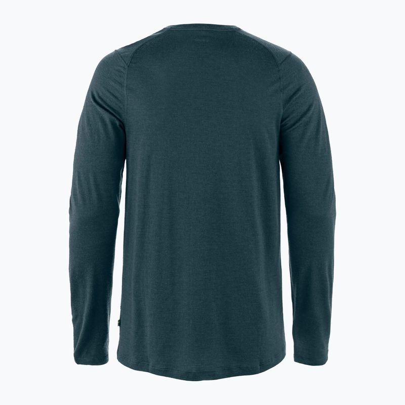 Longsleeve de trekking pentru bărbați Fjällräven Bergtagen Merino mountain blue 2