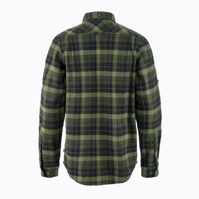 Cămașă pentru bărbați Fjällräven Singi Heavy Flannel black/deep forest 2